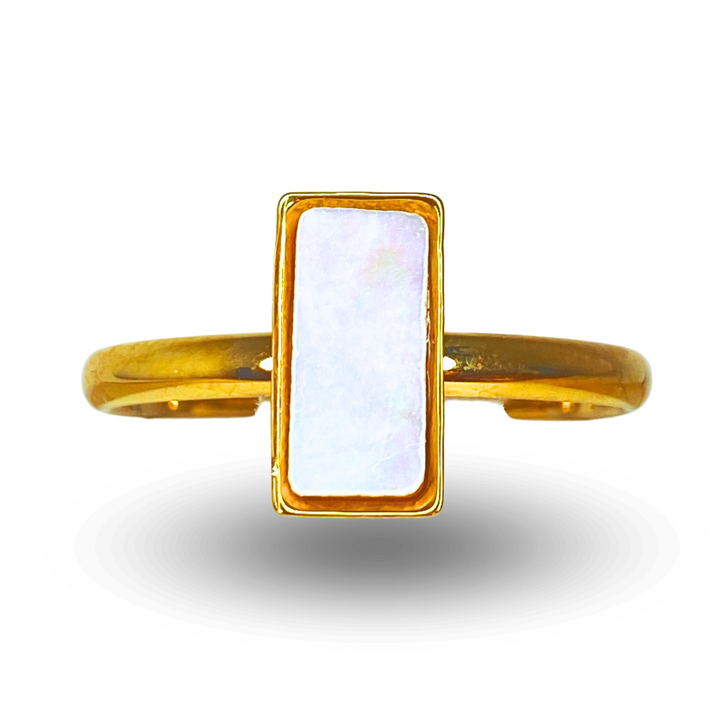 Anillo de golfi centro blanco