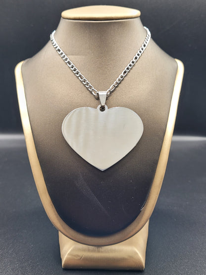 Placa de acero corazón personalizable