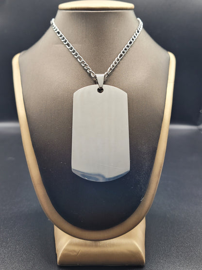 Placa militar  grande de acero inoxidable personalizable