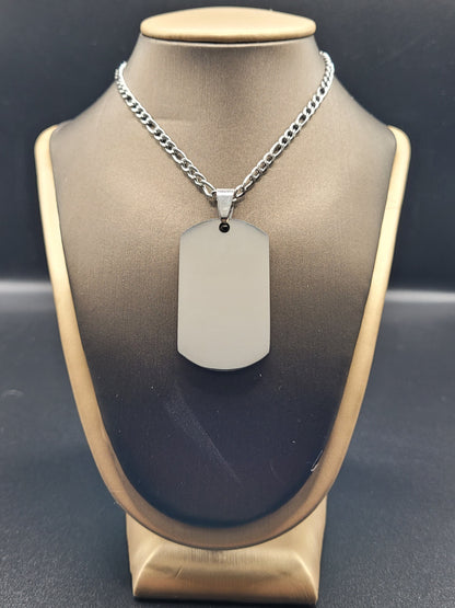 Placa militar pequeña de acero personalizable