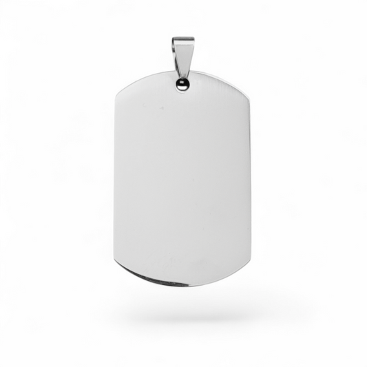 Placa militar pequeña de acero personalizable